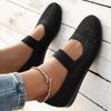 Women's Hollow Solid Color Round Head Breathable Flat Shoes Sandals