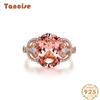 Tancise Classic 925 Sterling Silver Zircon Ring Ladies Jewelry Wedding Promise Party Gift