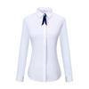 «Женская профессиональная рубашка облегающего кроя с длинным рукавом 2025 года — однотонная, микроэластичная, для весны и осени»