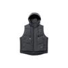 Li Ning X Jackie Chan Collaboration Kung Fu Series Solid Color Hooded Down Vest Men Vests Charcoal-Black AMRT007-2