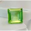 12-14 Ct Natural Green Peridot Princess Cut Fabulous Certified Loose Gemstone
