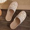 Женские тапочки весна лето обувь нескользящие легкие дышащие кружевные пары домашние напольные тапочки