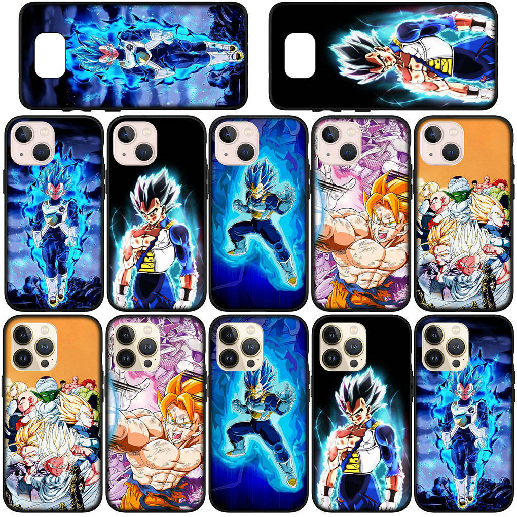 Чехол для телефона Samsung Galaxy S24 S23 iPhone 15 14 Xiaomi Redmi Note 13 12 11 8 10 9 Pro Max X XR OPPO A15 Huawei Vegeta IV Dragon Ball Z Goku Cover