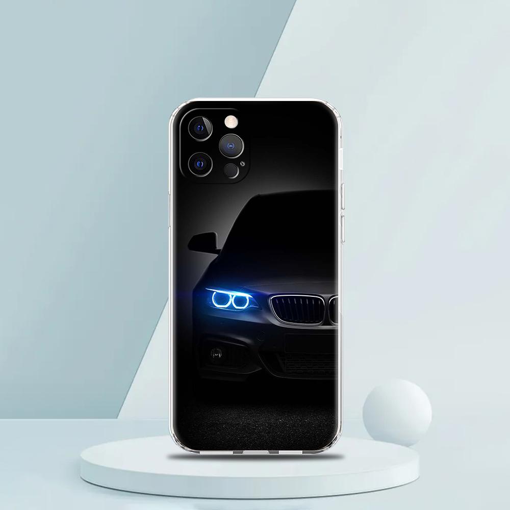 Крутой спортивный черный чехол для телефона с изображением машины для iPhone 16 15 14 13 12 Pro Max Чехол Прозрачный для iPhone 11 Pro Max 7 8 Plus XS XR Сумки
