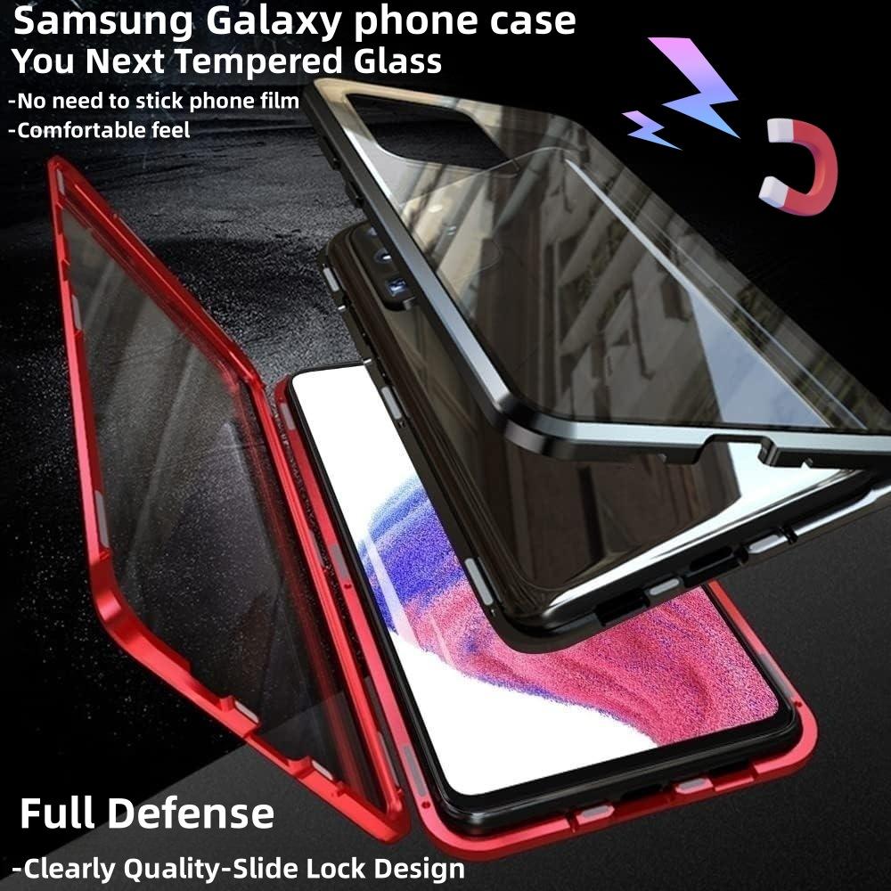 Подходит для чехла для мобильного телефона Samsung Note20ultra S25edge Магнето Двустороннее стекло Металлический Магнитная адсорбция Противоударный чехол