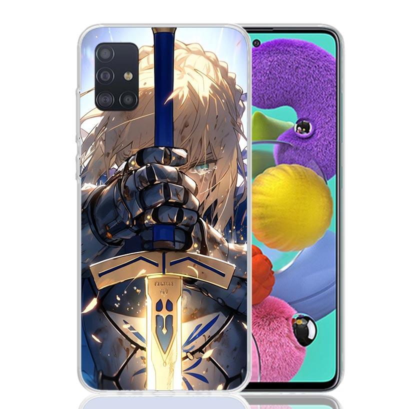 Чехол для телефона Fate Zero Stay Night Saber для Samsung Galaxy A52 A32 A22 A12 A02S A50S A30S A51 A31 AA71 Note 20 Ultra 10 S10 Plus G