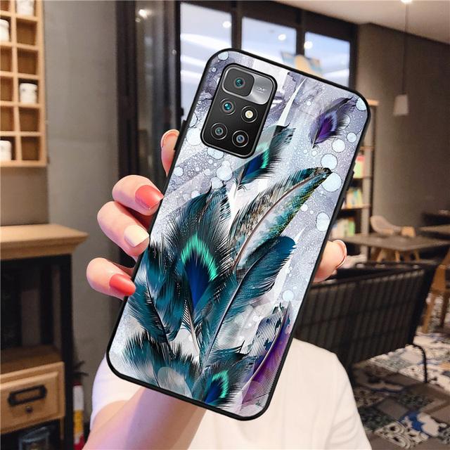 Чехол Redmi 9 для Xiaomi Redmi 10, чехол из закаленного стекла Redmi 9a 9c Nfc 8a 8 7a 6a Note 8 9 10 Pro, чехол с рисунком на спине