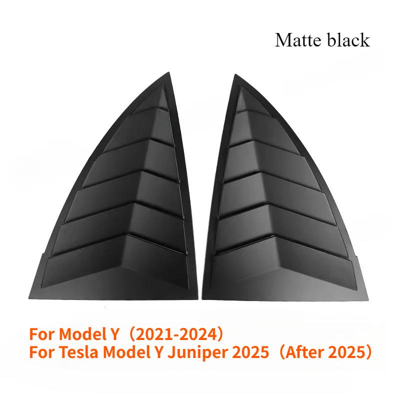 Задние боковые оконные шторки-жалюзи для Tesla Model Y/Y Juniper, заднее треугольное окно, спойлер, решетка, крышка-затвор, аксессуары для спортивных автомобилей