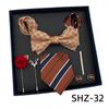 Men'S Tie Light Luxury Gift Box Wedding Tie Bow Tie Pocket Towel Brooch Cuffs Father'S Day Gift Box
