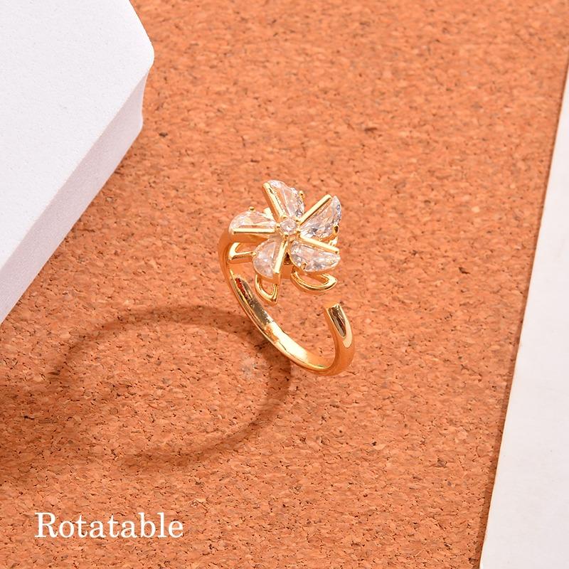 10 мм тревожные кольца для женщин Y2k, ювелирные кольца, бабочки, ромашки, бусины, антистрессовые кольца-спиннеры для подростков, 2022, эстетические
