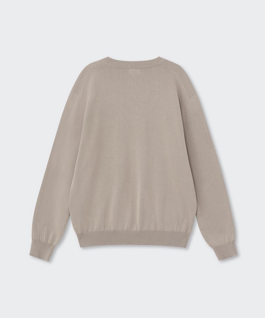 MUSINSA STANDARD Washable Supima Cotton V-Neck Knit [Mushroom]