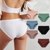 Нижнее белье для женщин, бесшовное и удобное, треугольное нижнее белье, чистый хлопок, дышащее, приподнимающее бедра, однотонное женское нижнее белье