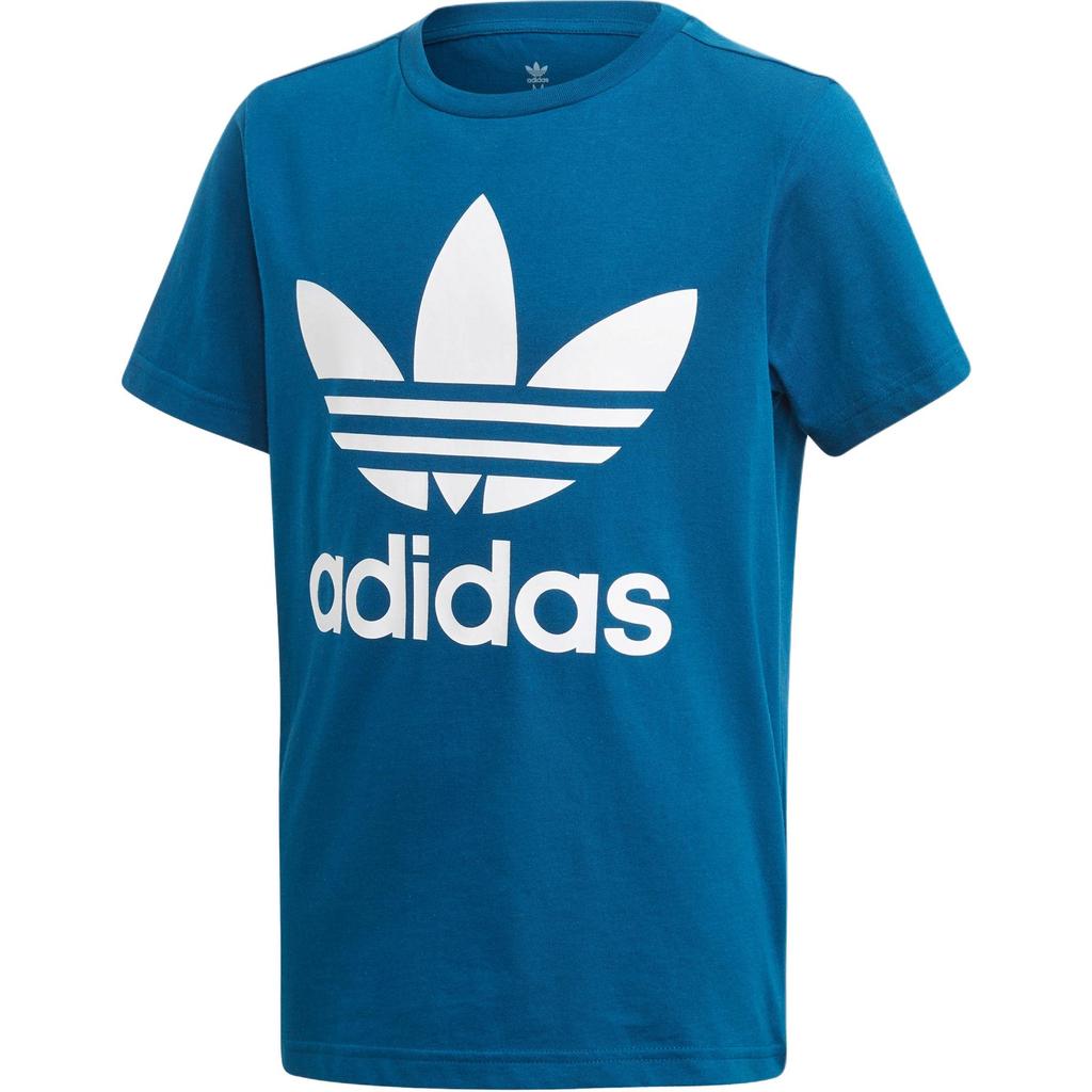 adidas Оригинальная футболка TREFOIL TEE Синяя Подростковая DV2906