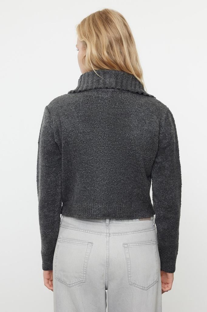 Женский модный стильный кардиган Розовый укороченный вязаный кардиган из букле