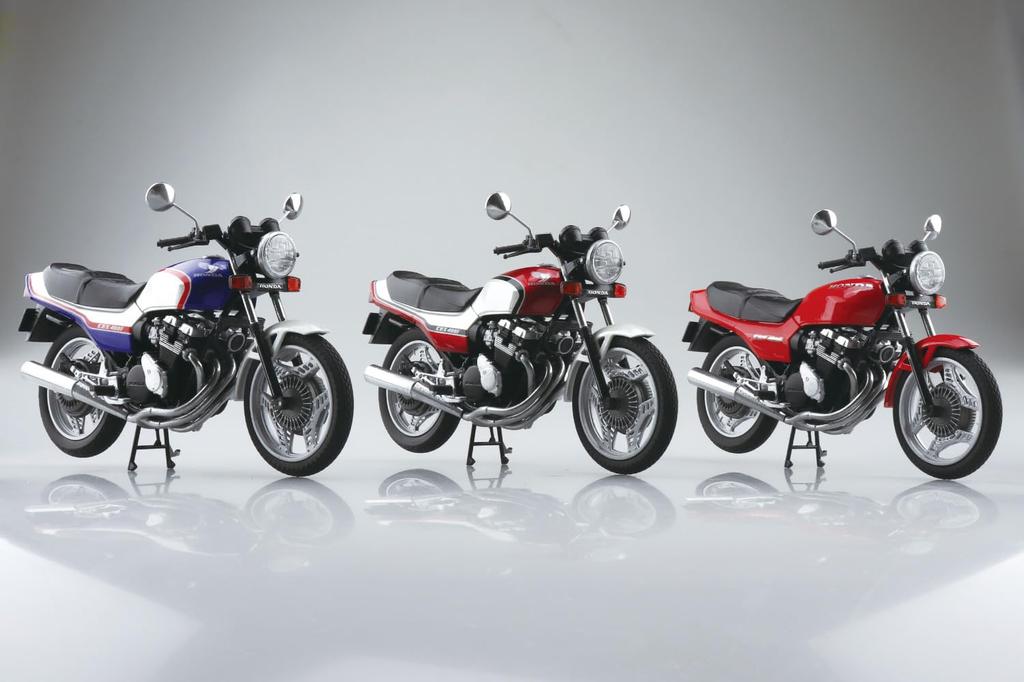 Aoshima Bunka Kyozai Skynet Масштабная готовая модель мотоцикла Honda CBX400F синего цвета 1/12 Перламутр/Леденец