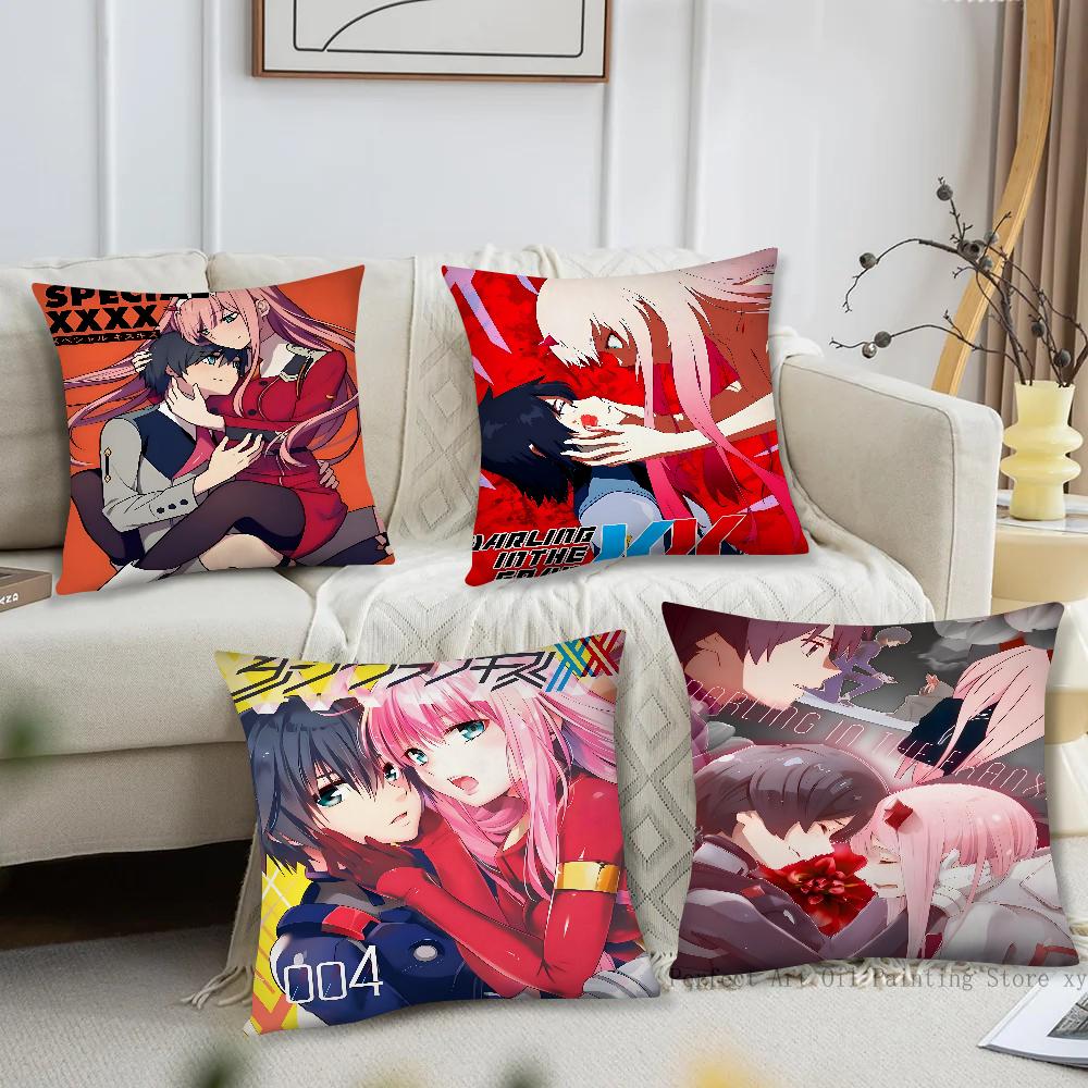 Аниме Darling In The Franxx Наволочка Квадратная Подушка Спальня Диван Досуг Комфорт Подушка Автомобиль Гостиная Домашний Декор