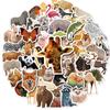 50 Zoo Series Stickers, Small and Middle Class Happy Amusement Park Children's Puzzle Game Toy Stickers
