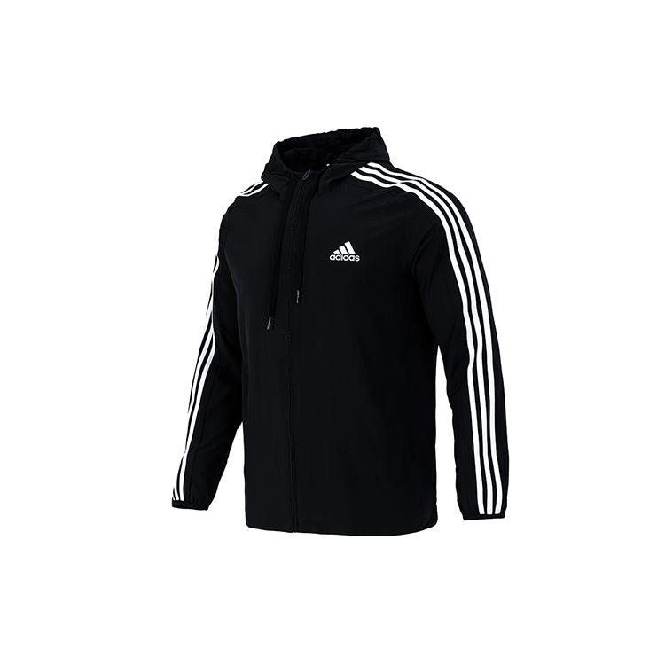 adidas Основные куртки Мужские Черные С капюшоном Умеренные Другие GV5256