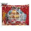 Christmas Wall Hanging Snow Scene Tapestry Holiday Backdrop Xmas Tree Cloth for Window Wreath Tapestry Bedroom Living Room 59x39 Inch Party