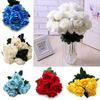 Luxurious 10 Heads Silk Rose Artificial Flowers For Sophisticated Home And Wedding Decor