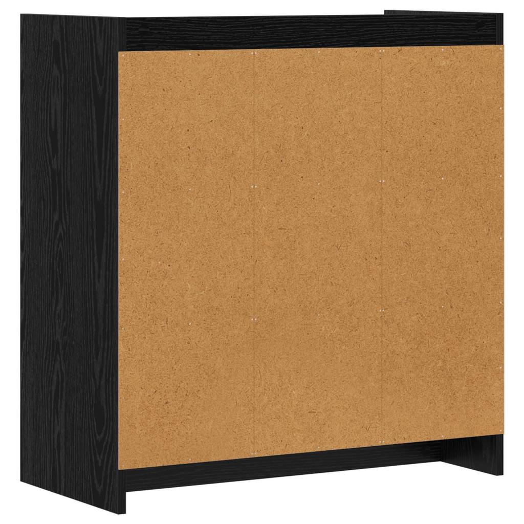 Sideboard Black Oak 72 x 36 x 80 cm Engineered Wood
