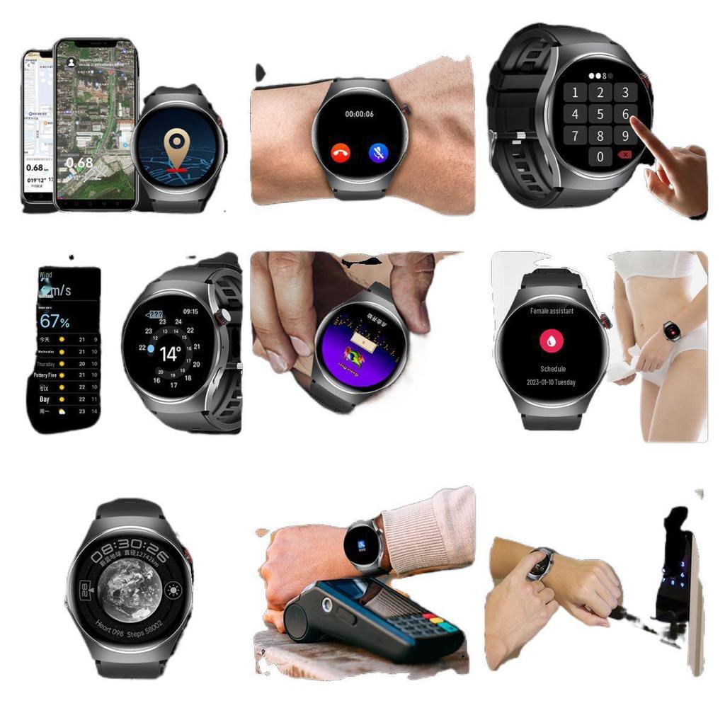 Умные многофункциональные часы 2024 года с Bluetooth, NFC и спортивным силиконовым ремешком для здоровья