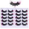 10 pairs Mix Color False Lashes Ombre Dramatic Natural Long Colorful Eyelashes  Dramatic Makeup Fake Lash Party Colored Lashes