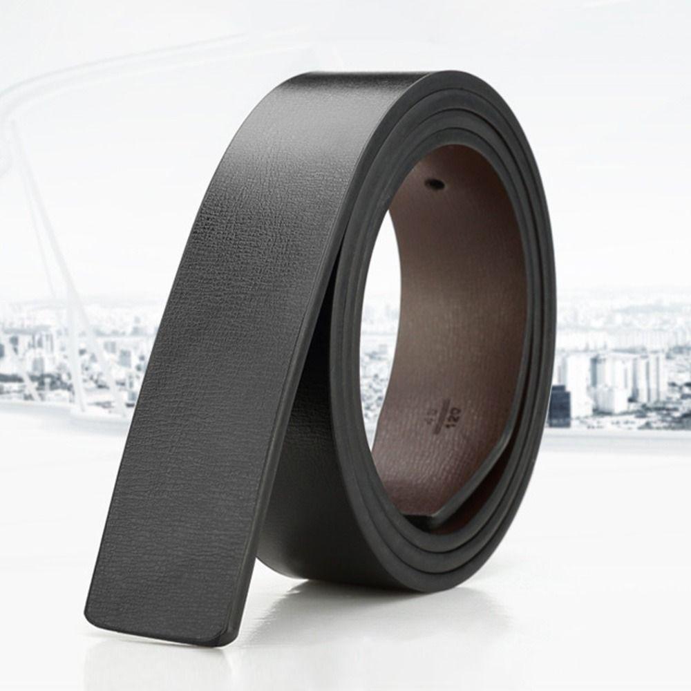 Brand Designer Craft DIY Genuine Leather Belt 3.3cm with Hole No Buckle Girdle Classic Waistband