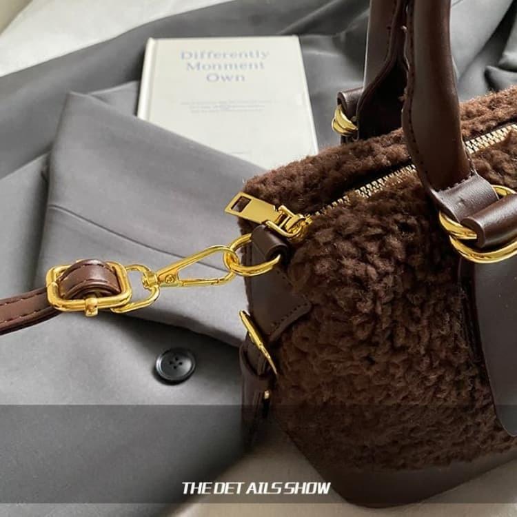 Женская плюшевая сумка через плечо