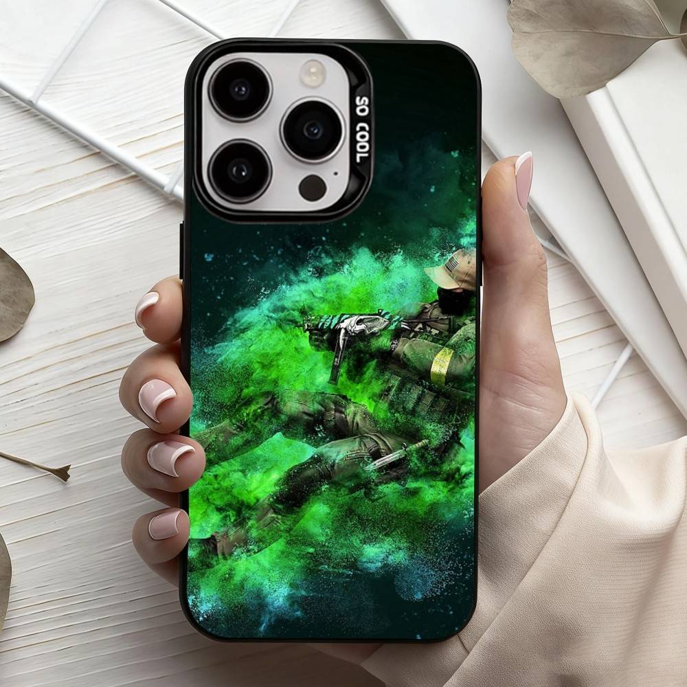 G-Game CS2 C-Counter S-S-Strikes Чехол для телефона для iPhone17,16,15,14,13,12,11 Plus,Pro Max Черный Конфетный Серебристый Покрытый Чехол