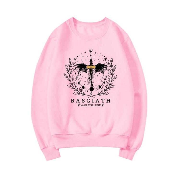 Fourth Wing Basgiath War College Fantasy Reader Sweatshirt Women Crewneck Pullover Bookish Gift Sweatshirts