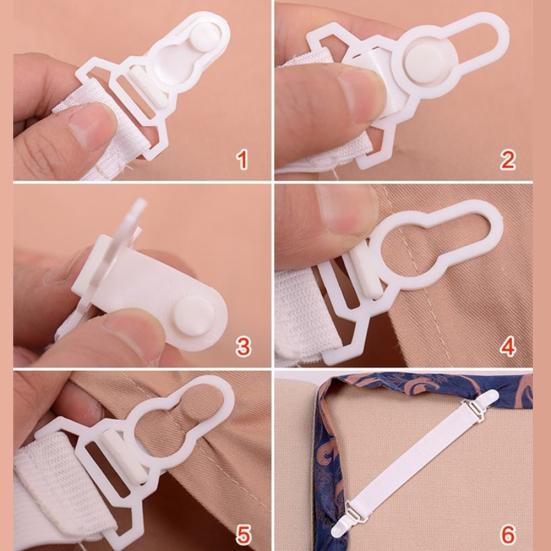 4 Pcs Bed Sheet Mattress Cover Clips Holder Fasteners Antiskid Elastic Band