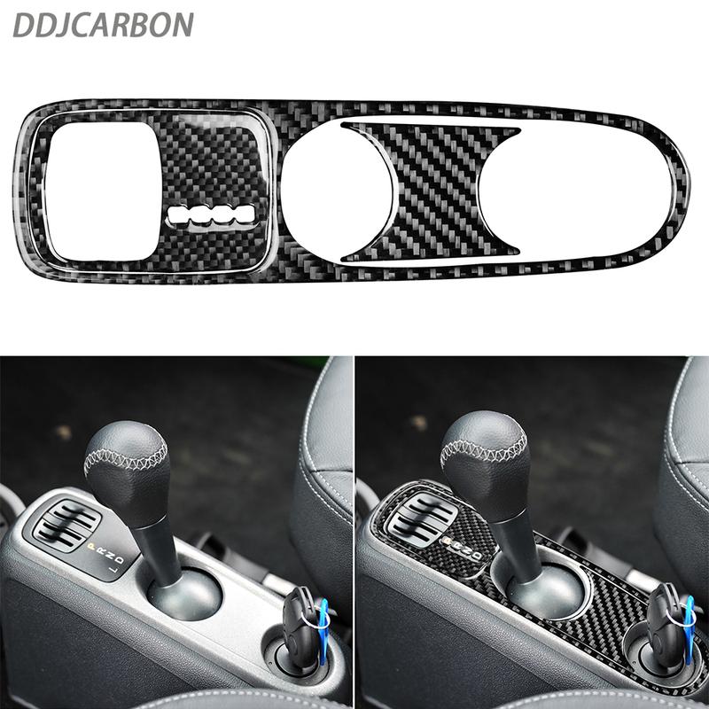 Для Benz Smart Fortwo 2011-2015 Накладка на панель переключения передач из настоящего углеродного волокна, накладка-молдинг, аксессуары для интерьера автомобиля, декоративная наклейка
