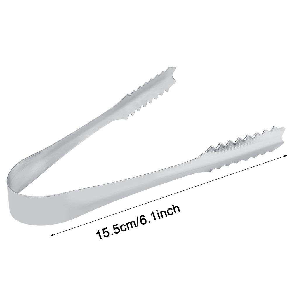 5pcs Silver Ice Tongs Mini Kitchen Tongs Professional Bar Tongs Wedding