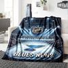 Name Custom St. Louis Blues Logo Print Flannel Blanket High Quality Warm Comfortable Cover for All Seasons Perfect for Gifts Home Decor