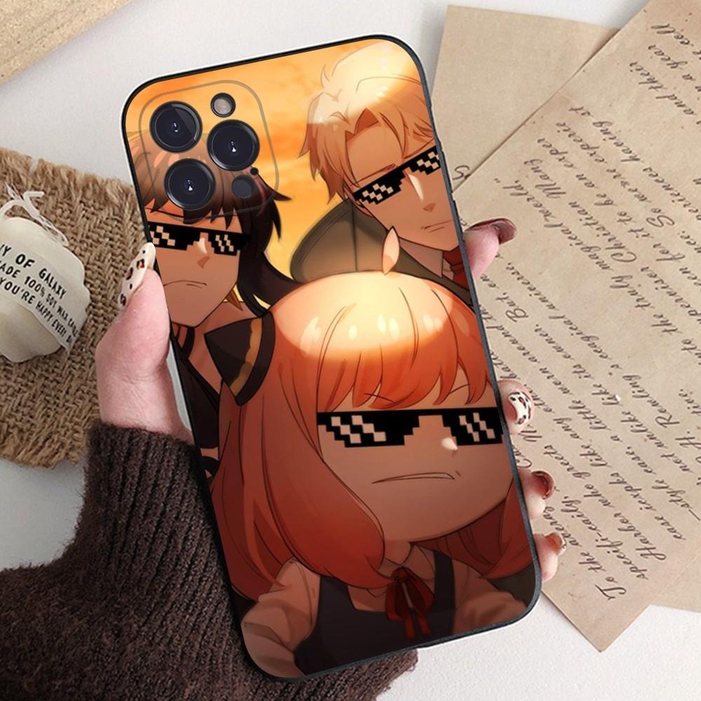 Мультяшный чехол для телефона SPY FAMILY Аниме Силиконовый Мягкий для iphone 15 14 13 12 11 Pro Mini XS MAX 8 7 6 Plus X XS XR Чехол