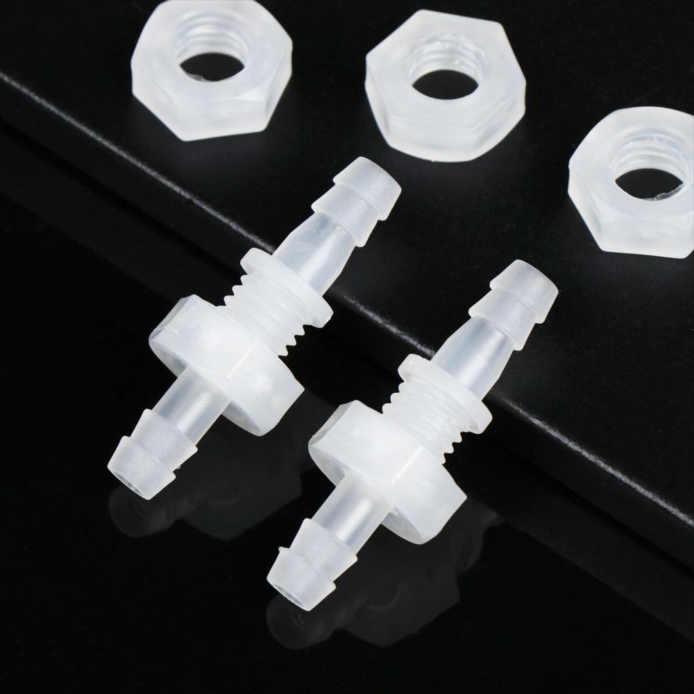 5pcs PP Air Pump Pagoda Joints Hose Fittings Thread Hex Nut Fish Tank Adapter Straight Connectors