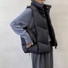 Autumn and Winter New Down Cotton Vest Vest Women's Foreign Style Fashion Loose Versatile Cotton Jacket Vest Jacket