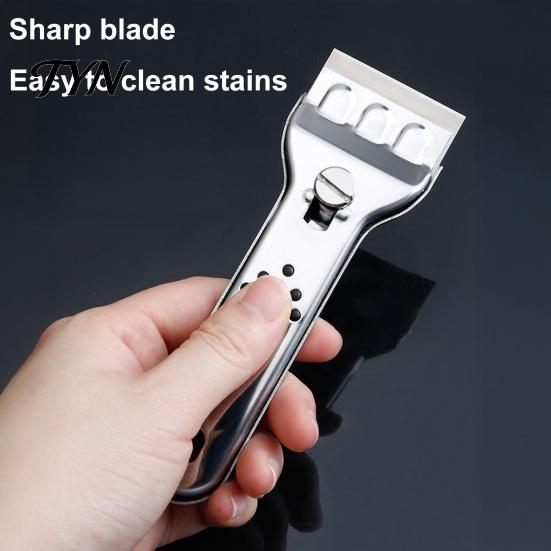 Residue Remover Blade Cleaning Spatula with Replaceable Blade, Multi Surface Stainless Steel Adhesive Scraper Scraper, Multifunction Tool for