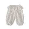 Girls Summer Floral Mosquito-Repellent Lightweight Bloomers with Ruffled Cuffs