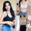 Women's Lace Camisole with Chest Pad Slim Sexy Floral Print