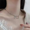Модный новый стиль бриллиантовая цепочка на ключицу 100% серебро S925 индивидуальность мода темперамент женщина ожерелье