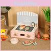 Wooden Kitchen Simulation Barbecue And Cooking Utensils Children Set Toy