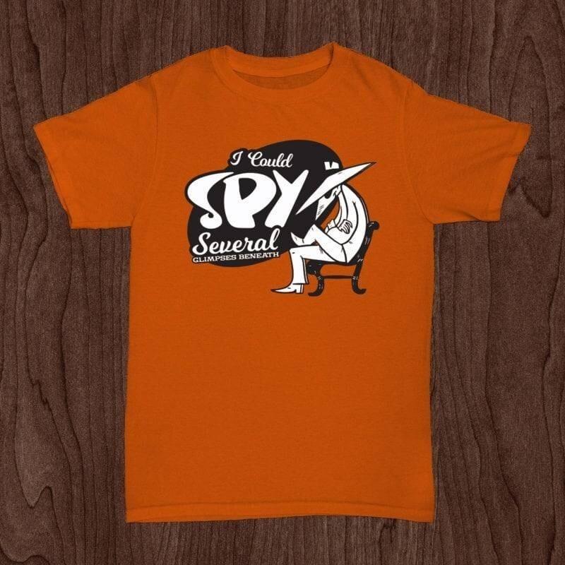 Rare Spy Vs Spy Heavy Cotton Orange Color T Shirt For Men All Size UR118