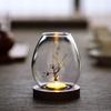 Hollow Candle Holder Transparent Candle Cup Cover Retro Glass Candlesticks  Dining Table Decoration