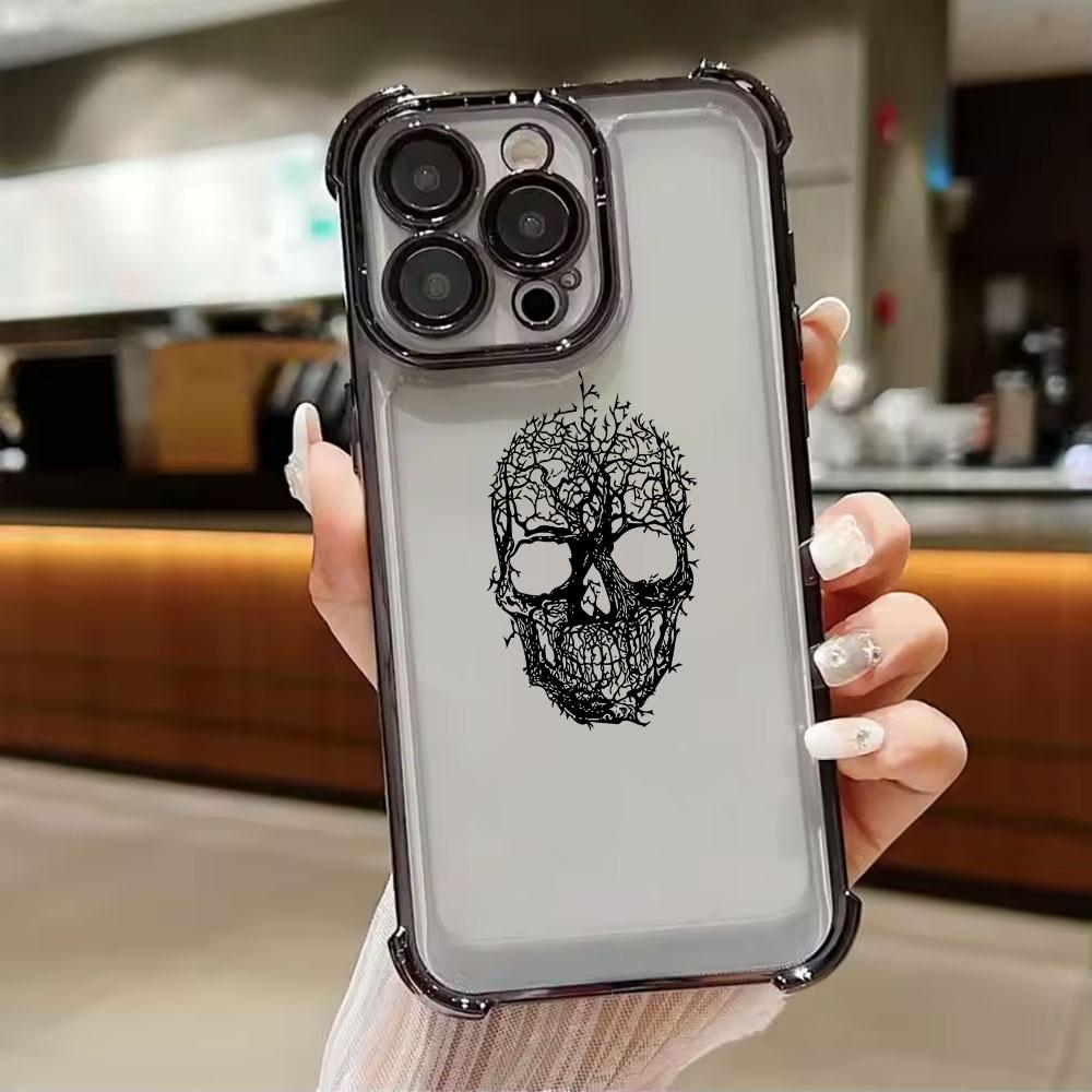 Skull Skeleton Bone Art Phone Case For Xiaomi 15T 14T 13 Pro 15 F8 Ultra Poco X7 F7 Pro 5G X3 X5 X6 F5 M7 Shockproof Clear Cover