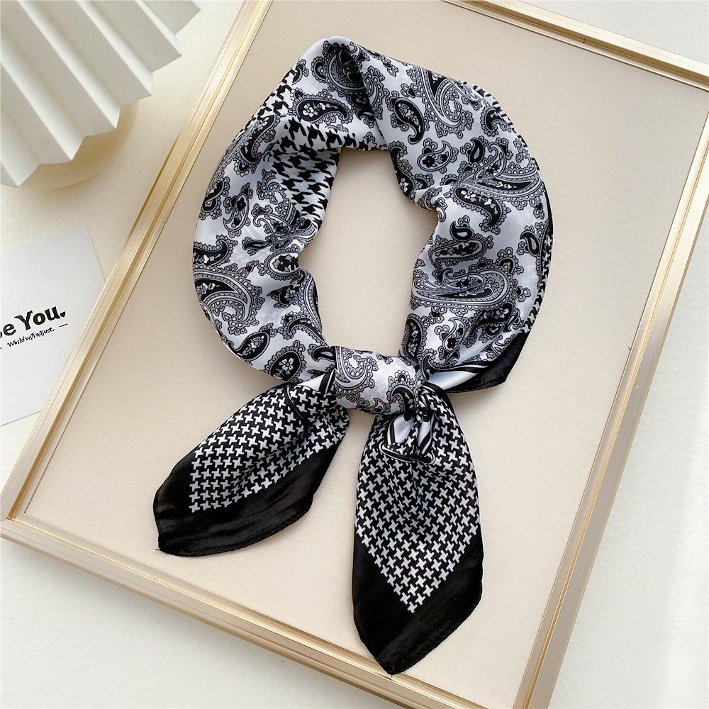 Fashion Decoration Scarf Hairband Tie Hair 70 Small Square Scarf Silk Scarf Women'S Spring And Autumn Versatile Small Scarf Professional Scarf