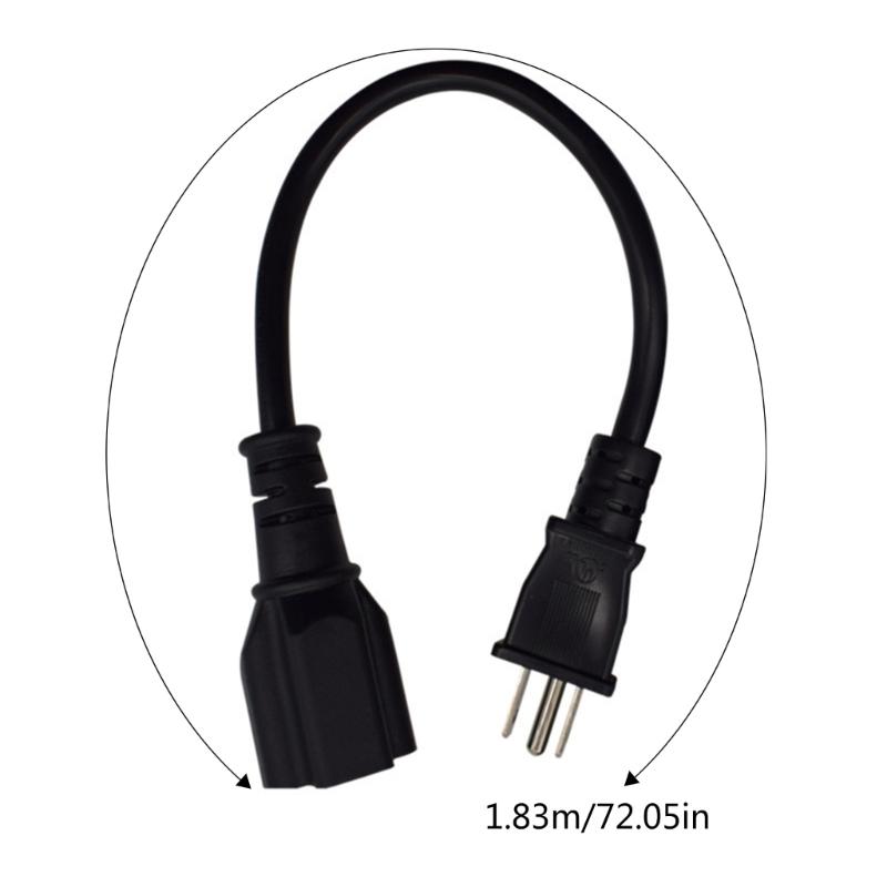 Plug Adapters Cable 14AWG 72'' NEMA 5-15P To 5-20R 15Amp Household Plug To 20Amp Power Cable US Plug