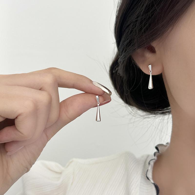 PONYKISS Стерлинговое серебро 18K Золото Мини Подвеска Капля Воды Серьги-гвоздики для Женщин Минималистичные Изящные Винтажные Аксессуары