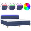 Maison Exclusive - Sommier à lattes de lit et matelas et LED Bleu 200x200 cm Tissu